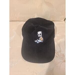 The Simpsons Bart Skeleton Corduroy Hat Cap Adult Adjustable Black